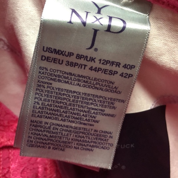 NYDJ Cactus Flower Skimmer Crop Pants, size 8P NWT - Picture 8 of 11